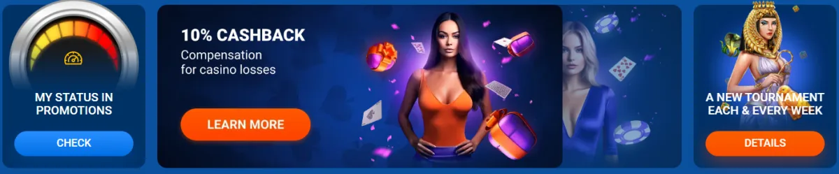 Přehled bonusů a akcí Mostbet s cashbackem a týdenními turnaji